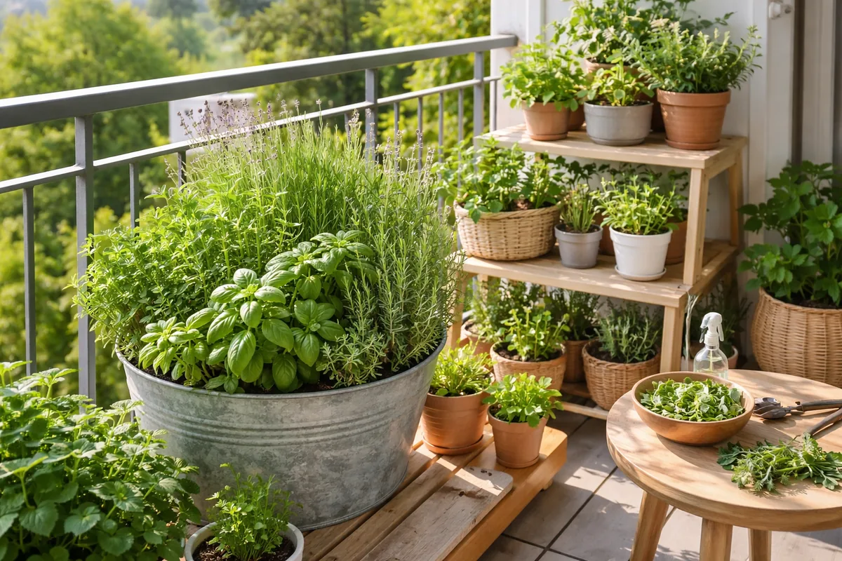 Comment aménager un jardin aromatique en pot sur son balcon